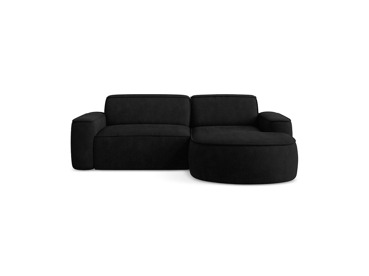 Canapé modulable 5 places noir tissu