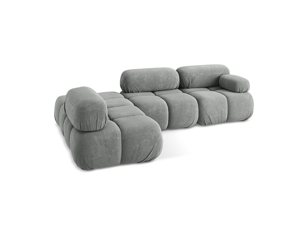 Canapé modulable 3 places gris tissu