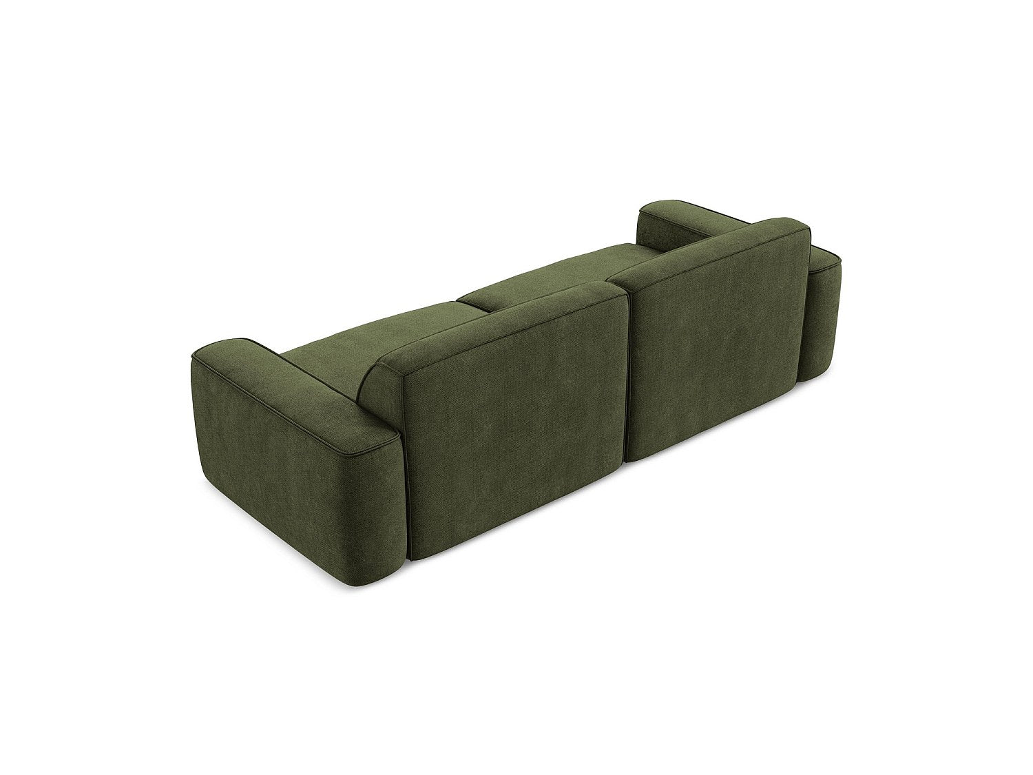 Canapé modulable 4 places vert tissu