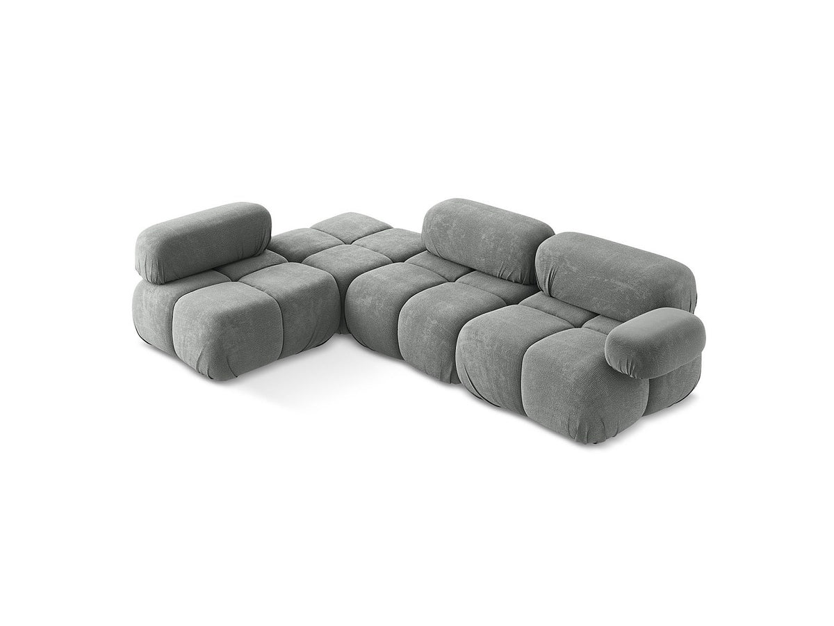 Canapé modulable 3 places gris tissu