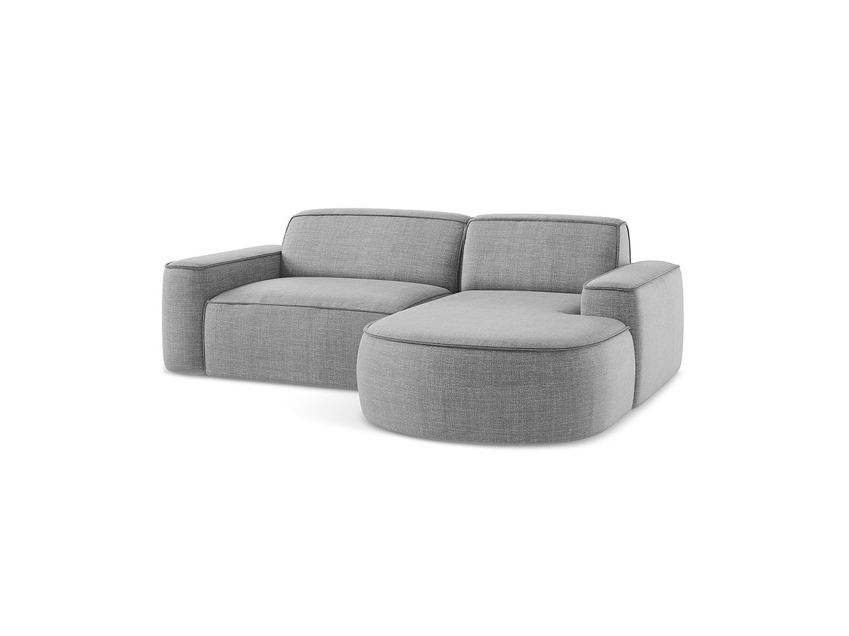 Canapé modulable 5 places gris tissu