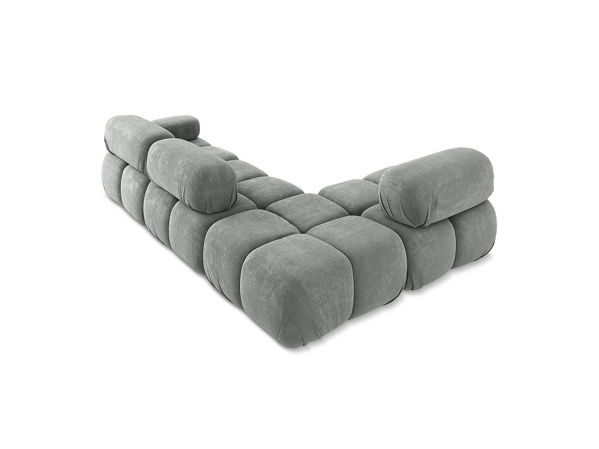 Canapé modulable 3 places gris tissu
