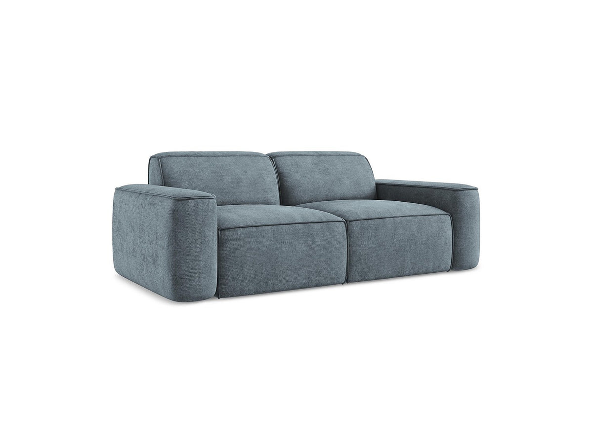 Canapé modulable 3 places bleu tissu