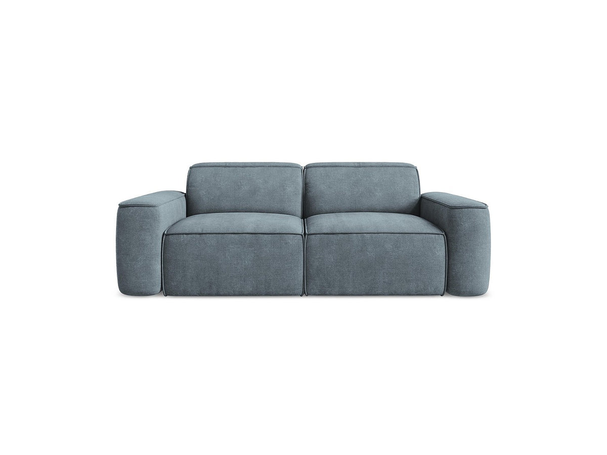 Canapé modulable 3 places bleu tissu
