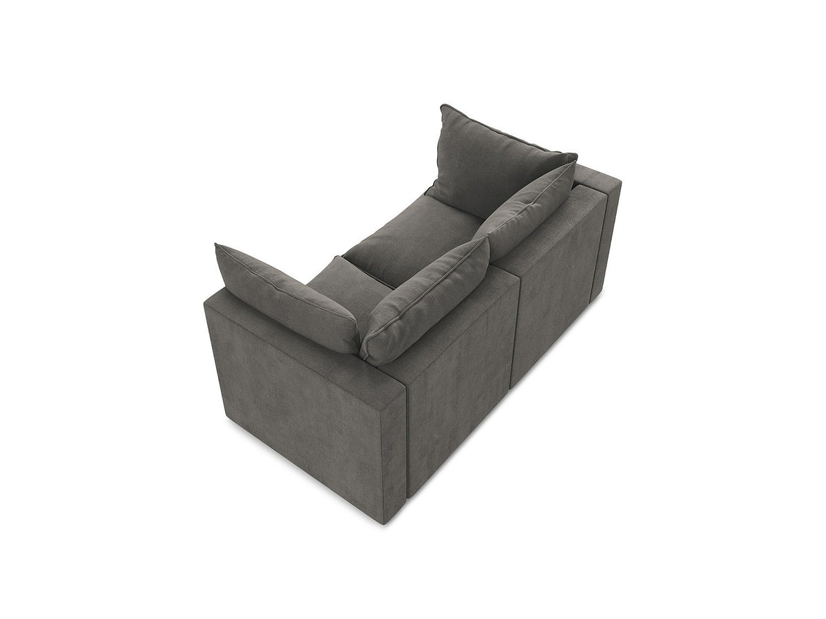 Canapé modulable 2 places beige tissu - Ravenna