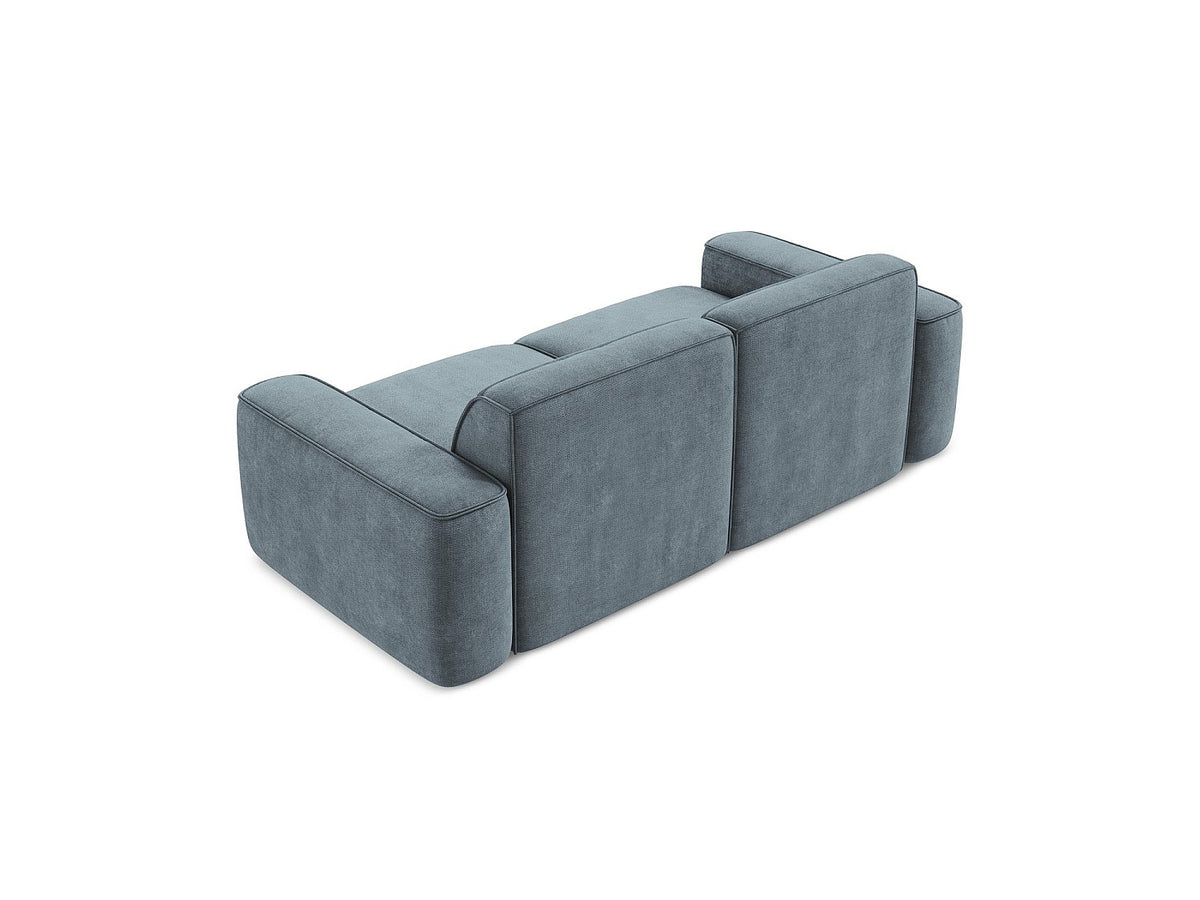 Canapé modulable 3 places bleu tissu