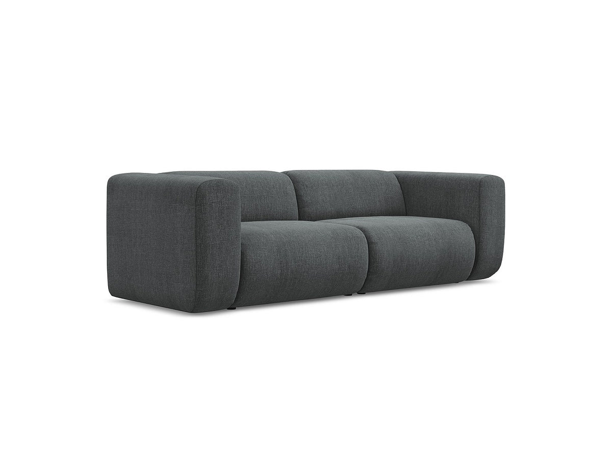 Canapé modulable 3 places gris tissu
