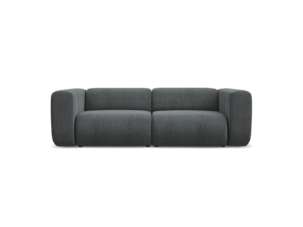 Canapé modulable 3 places gris tissu