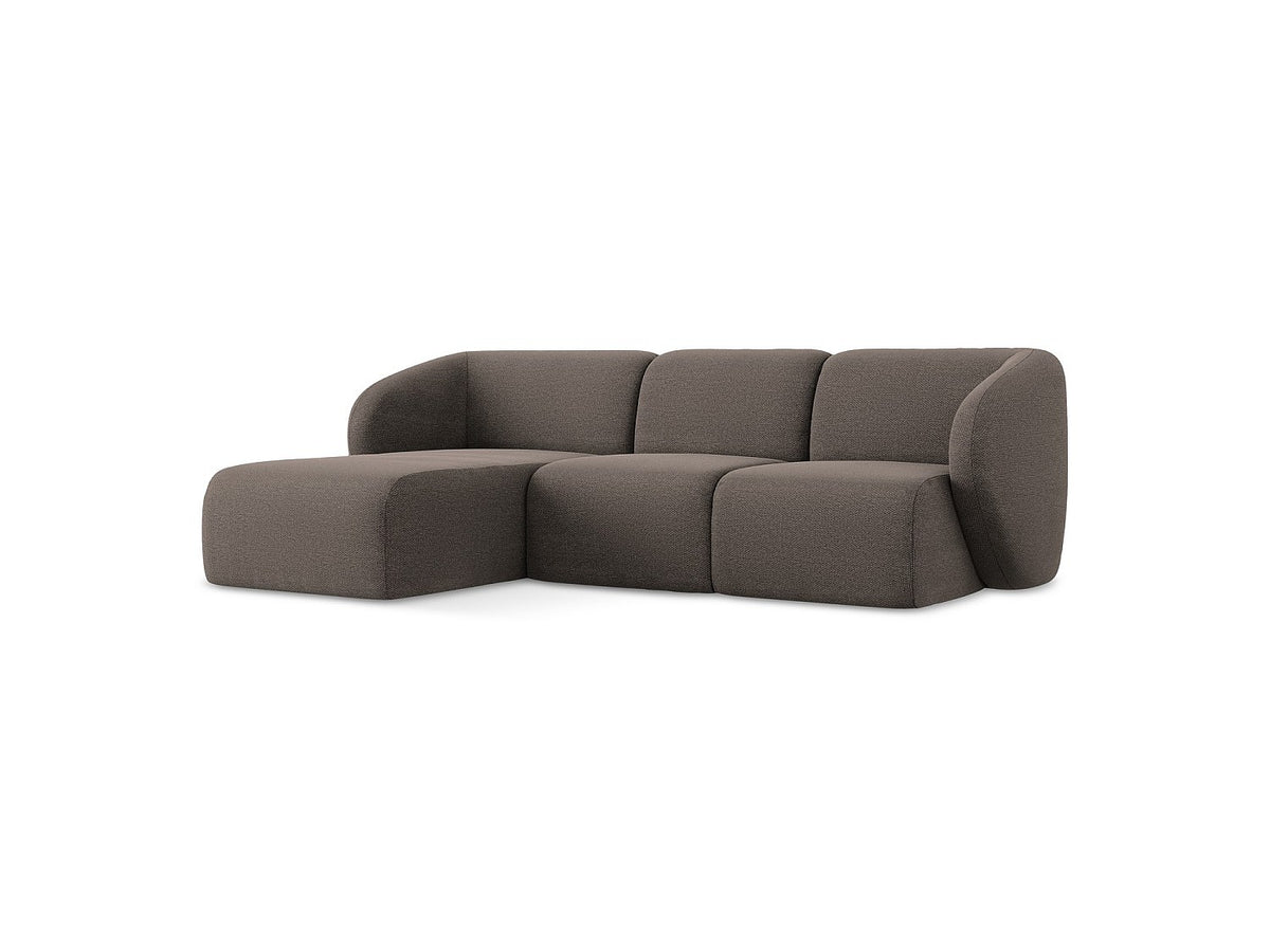Canapé modulable 3 places marron tissu
