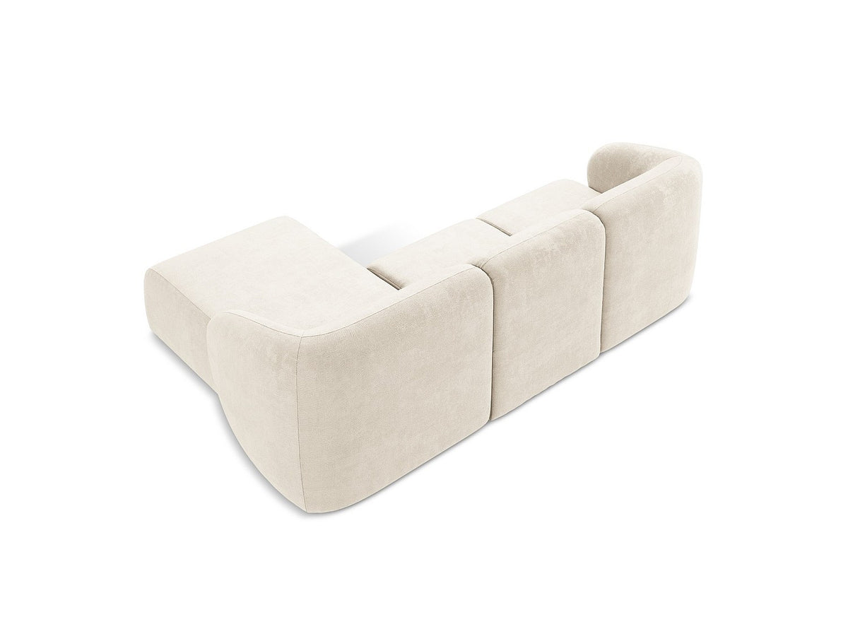 Canapé modulable 3 places gris tissu