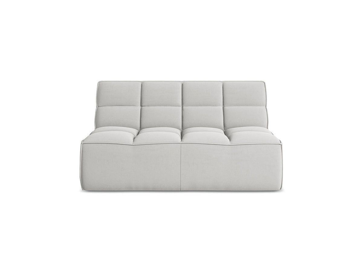 Canapé modulable 2 places gris tissu
