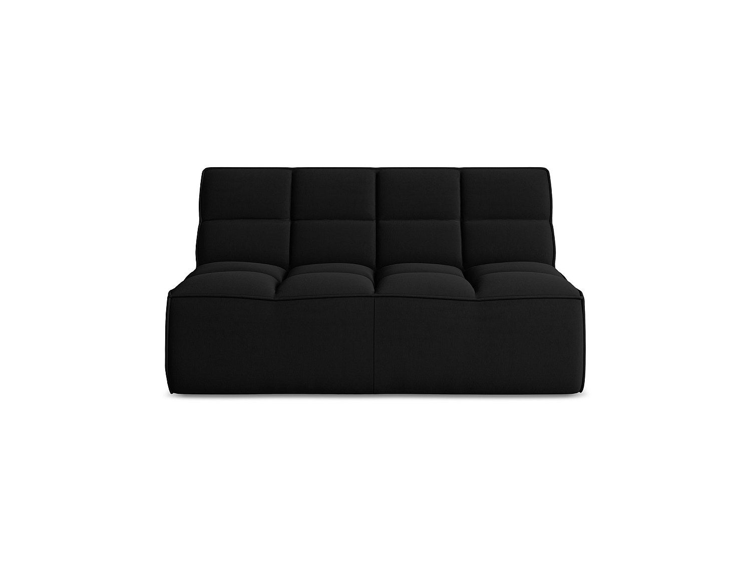 Canapé modulable 2 places noir tissu