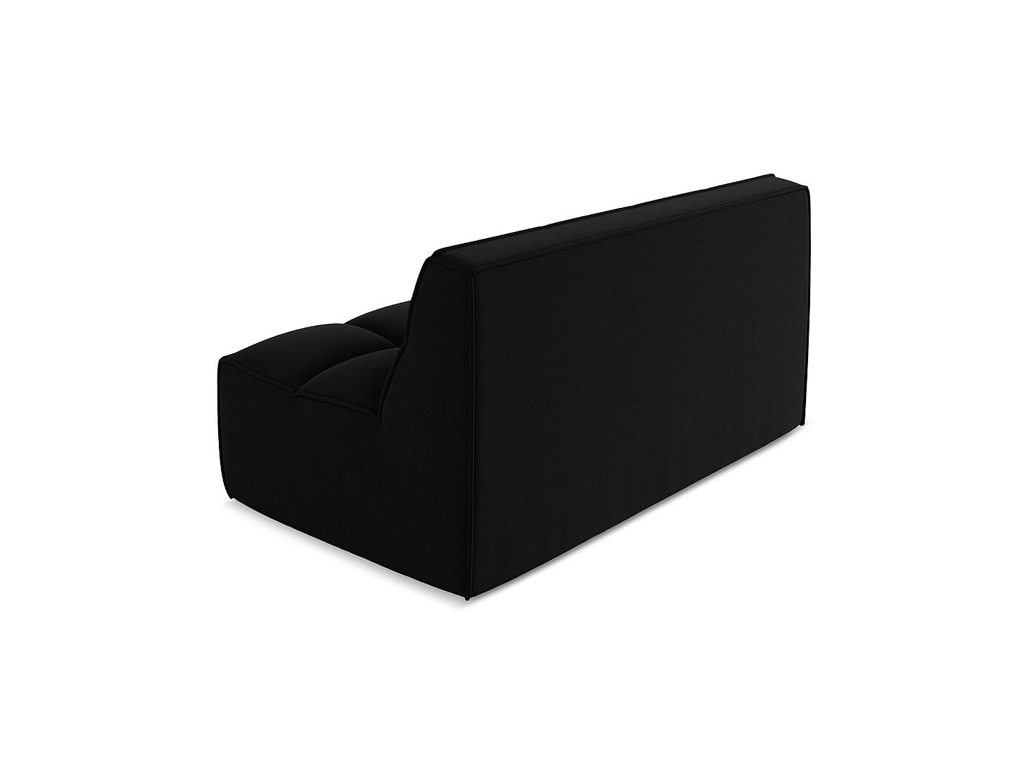 Canapé modulable 2 places noir tissu