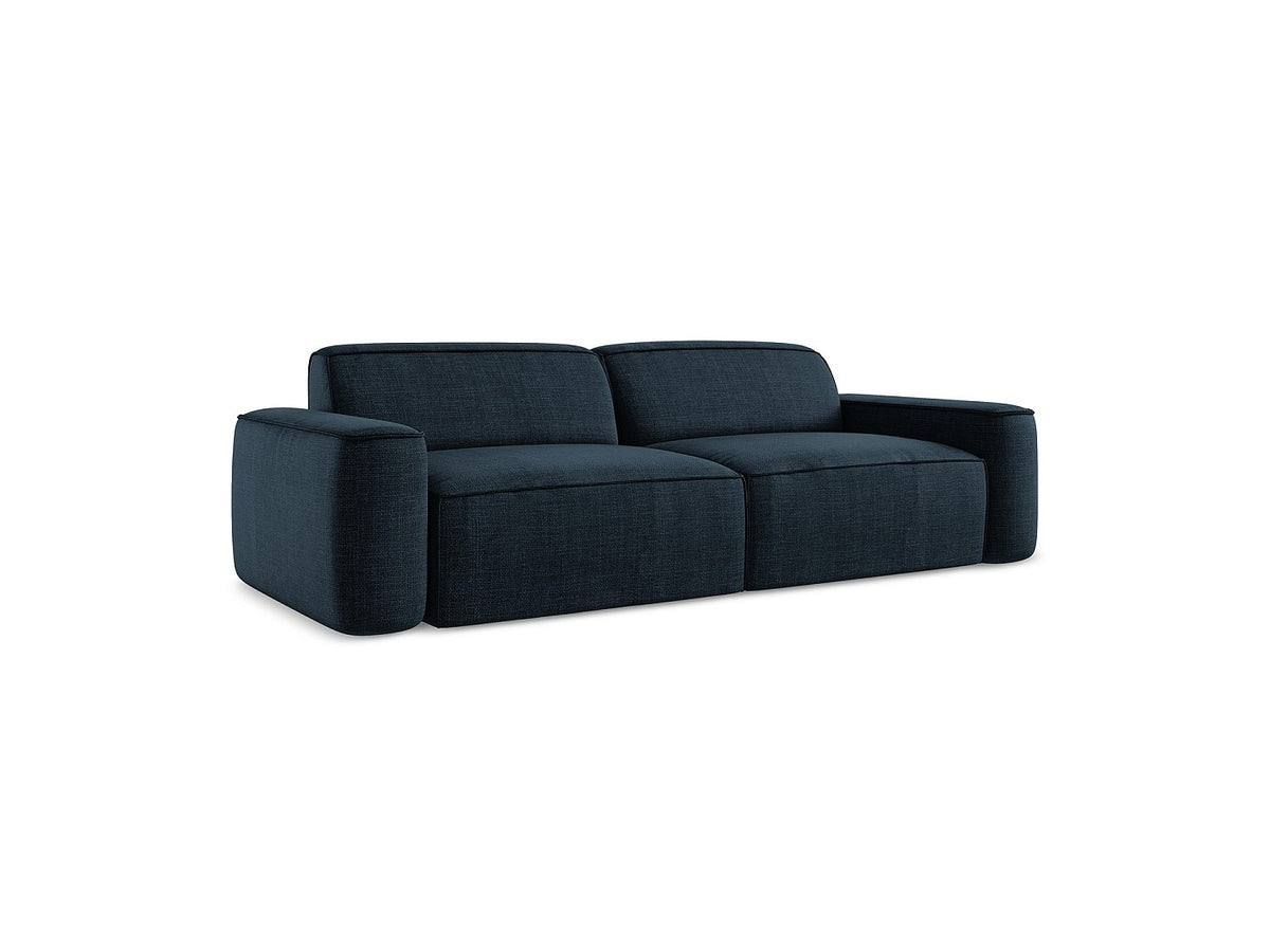 Canapé modulable 4 places bleu tissu