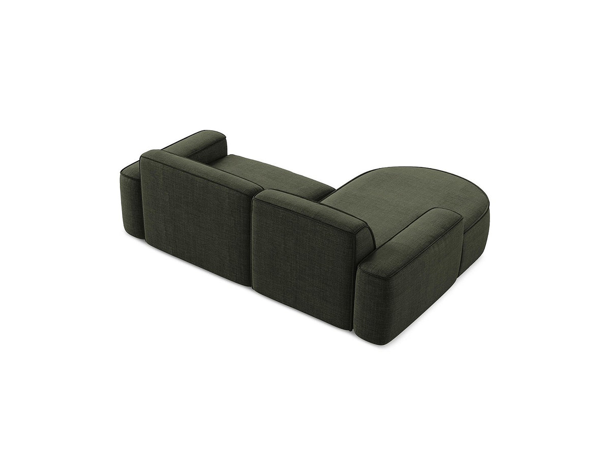 Canapé modulable 5 places vert tissu