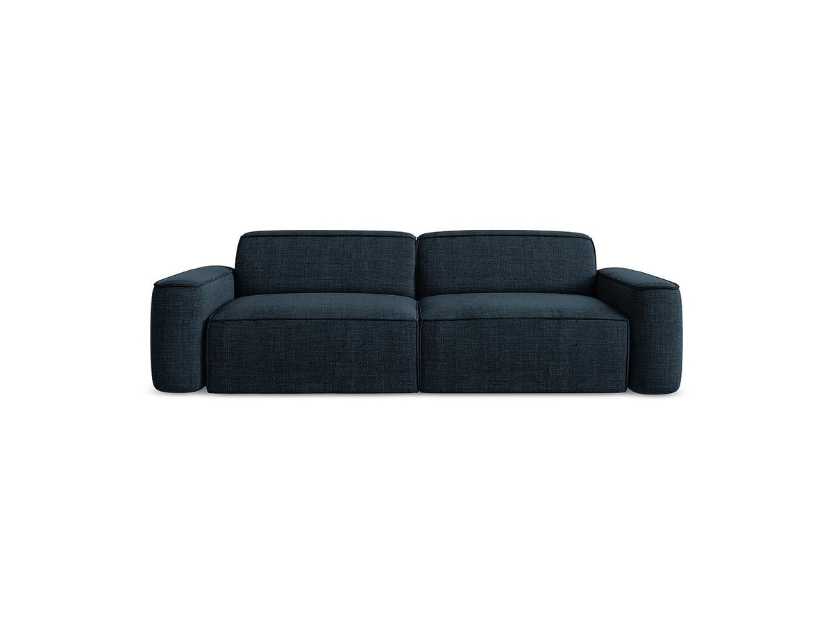 Canapé modulable 4 places bleu tissu