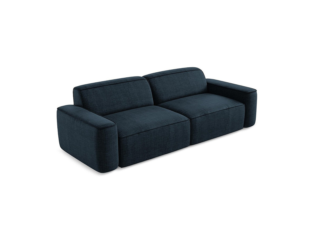 Canapé modulable 4 places bleu tissu