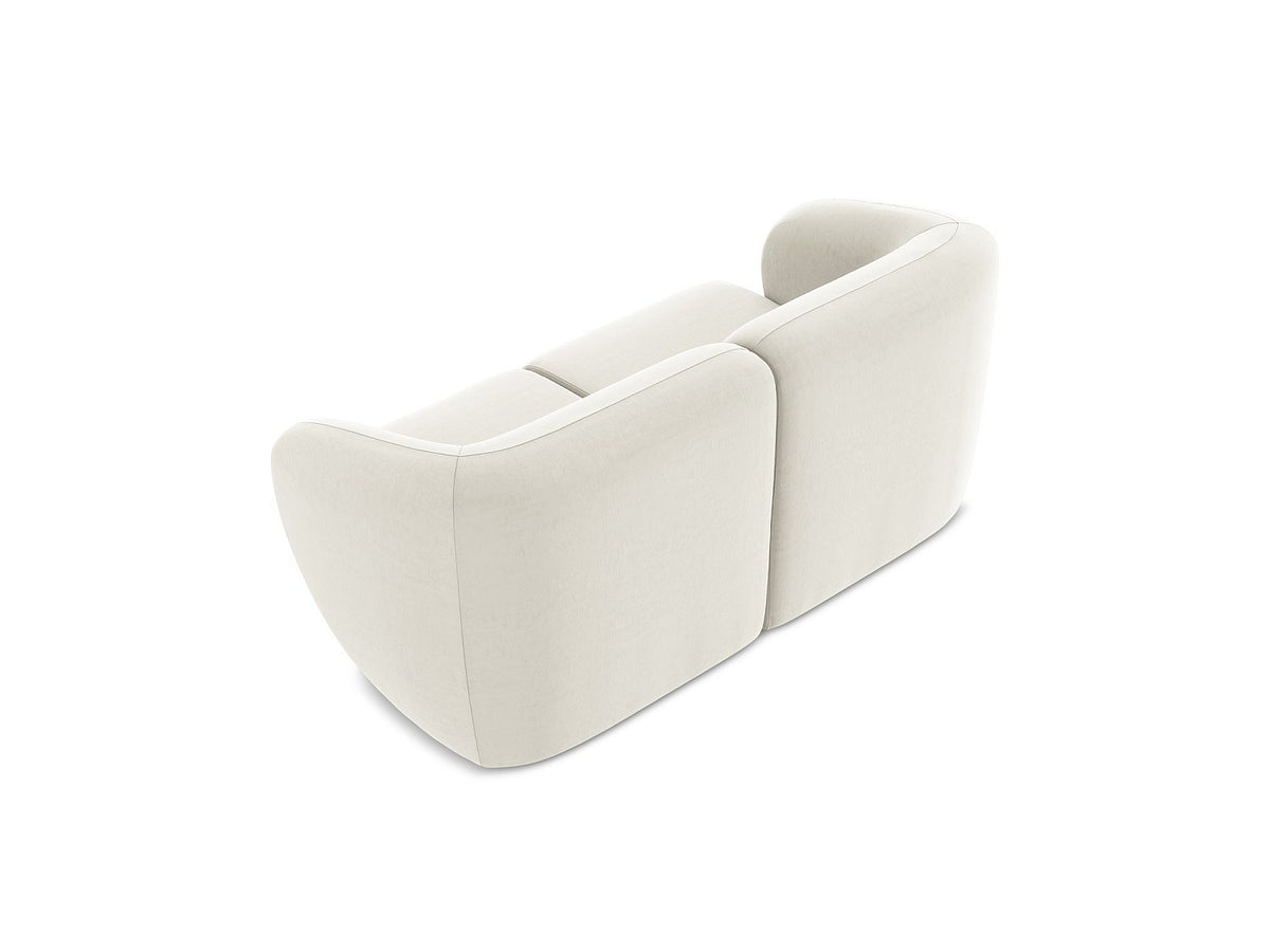 Canapé modulable 2 places gris tissu