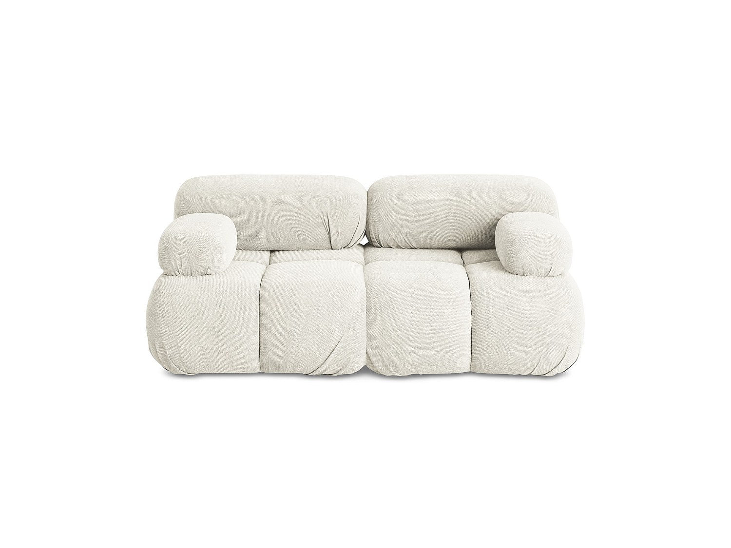 Canapé modulable 2 places blanc tissu