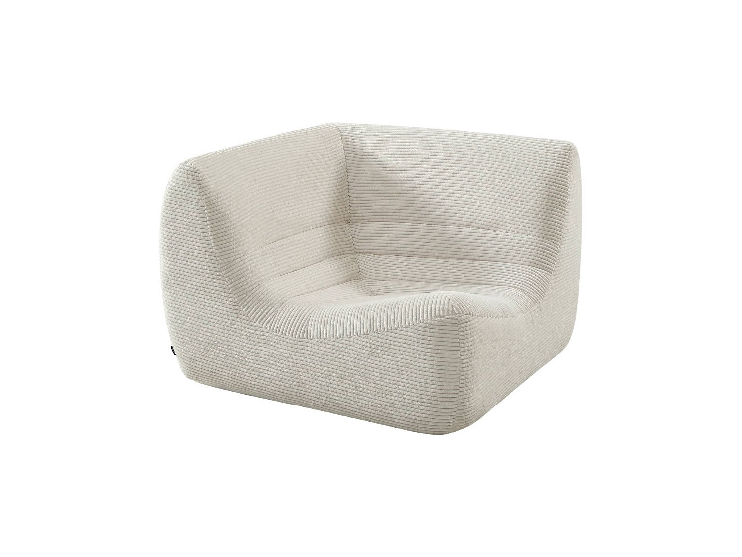 Angle pour canapé modulable 7 places beige velours