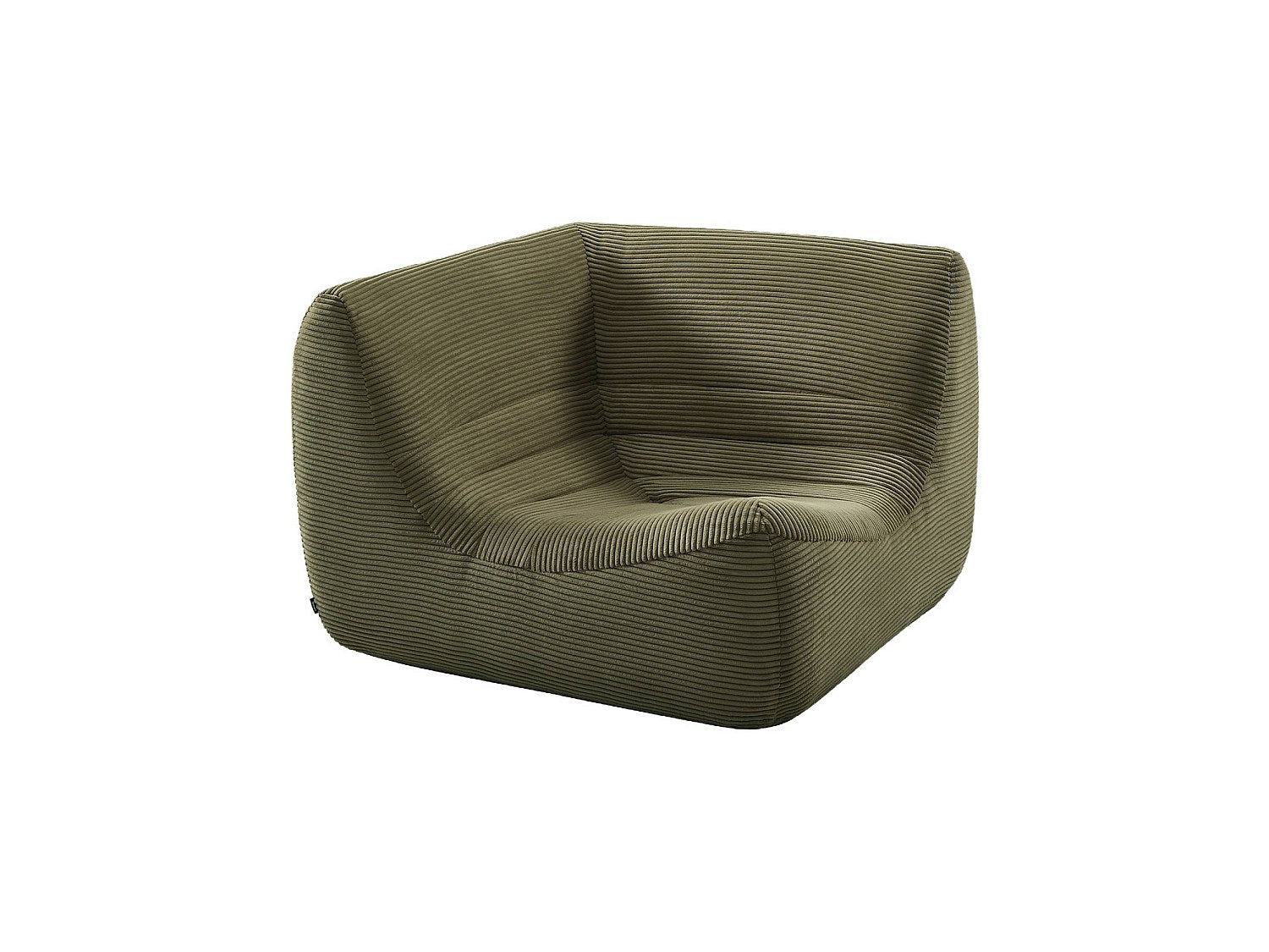 Angle pour canapé modulable 7 places vert velours
