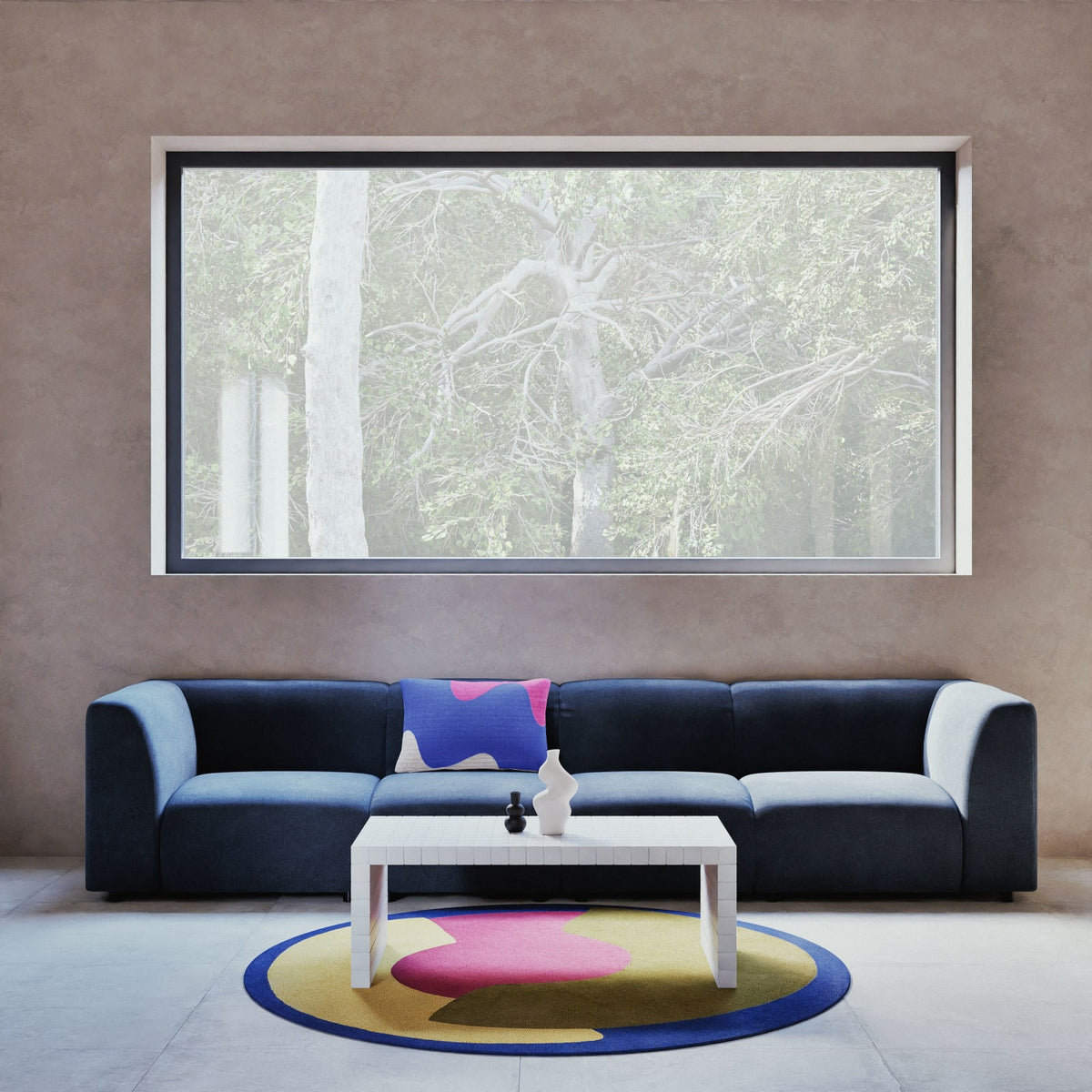 Accoudoir Droit Modulable en Tissu Bleu bleu - vue 6