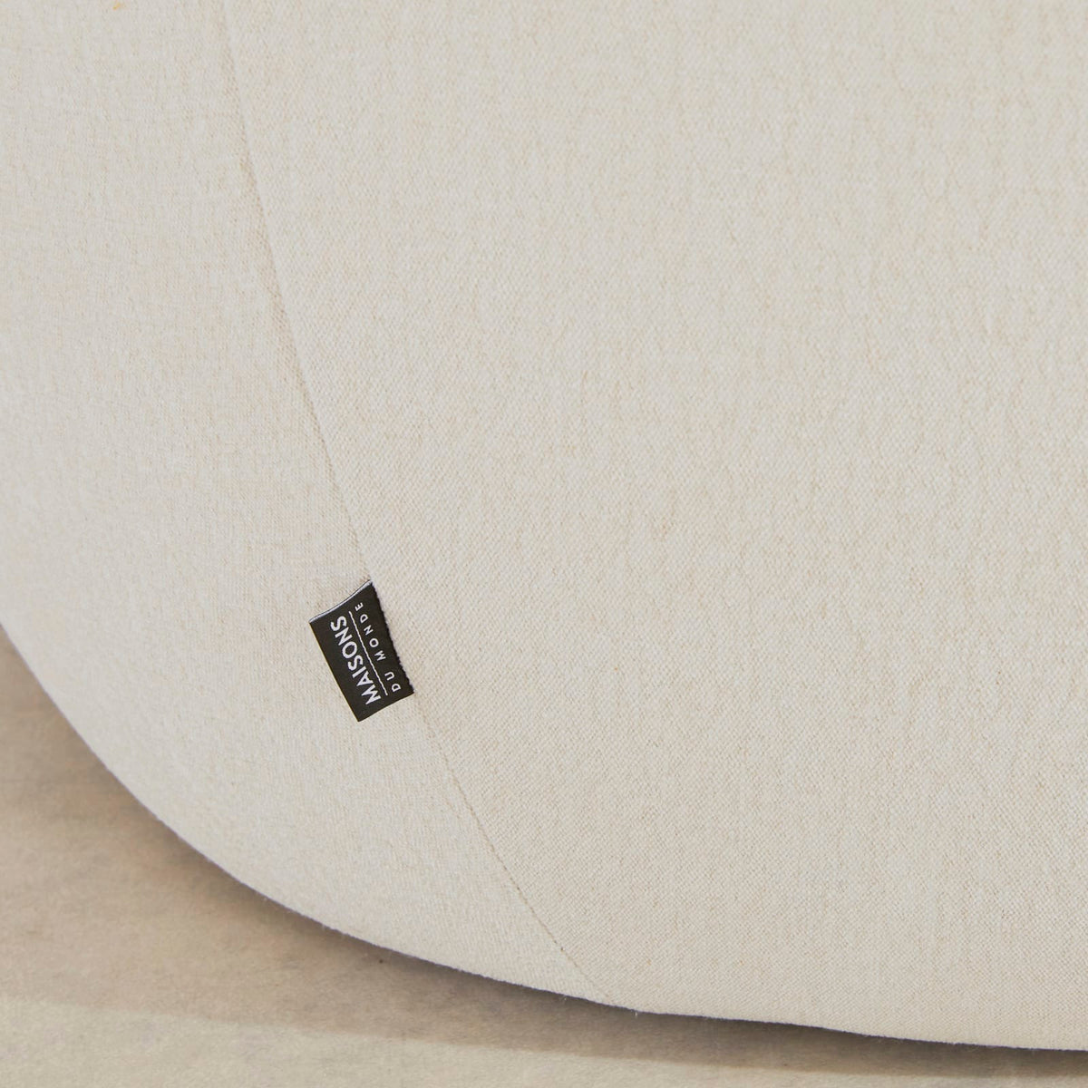 Accoudoir Droit Modulable en Tissu Effet Lin Beige beige - vue 6