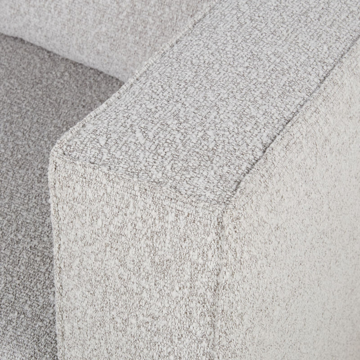 Accoudoir Droit Modulable en Tissu Chiné Gris Clair gris clair chiné - vue 4