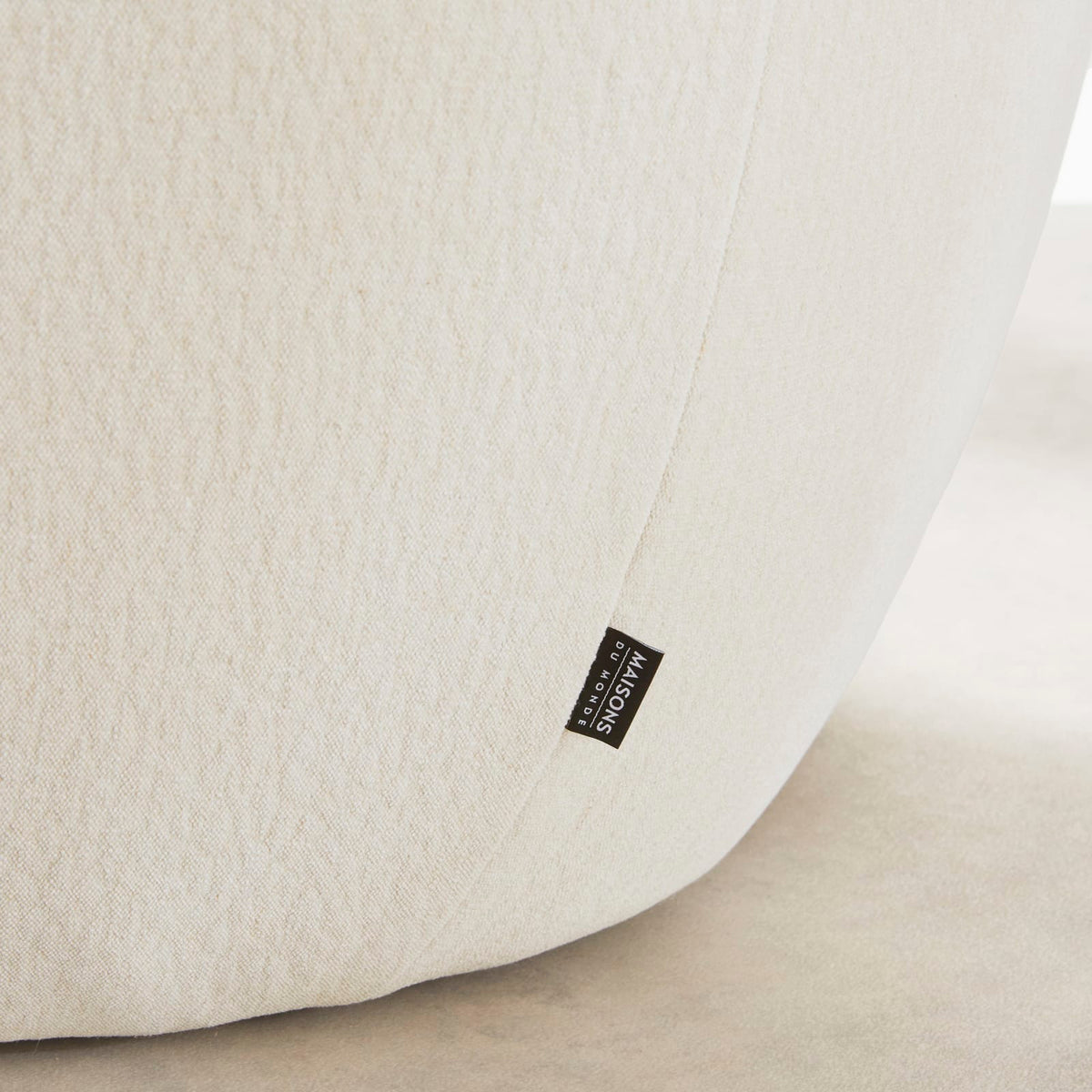 Accoudoir Gauche Modulable en Tissu Effet Lin Beige beige - vue 5