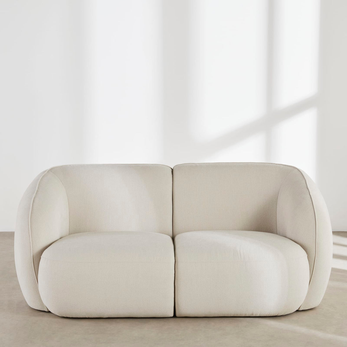 Accoudoir Gauche Modulable en Tissu Effet Lin Beige beige - vue 6