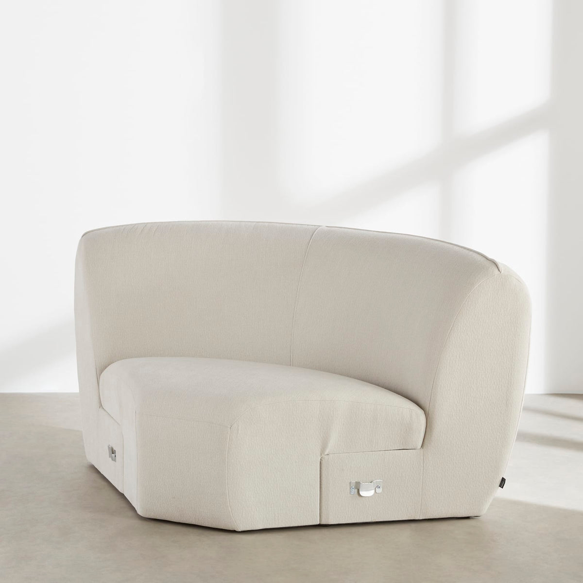 Angle Modulable en Tissu Effet Lin Beige beige - vue 3