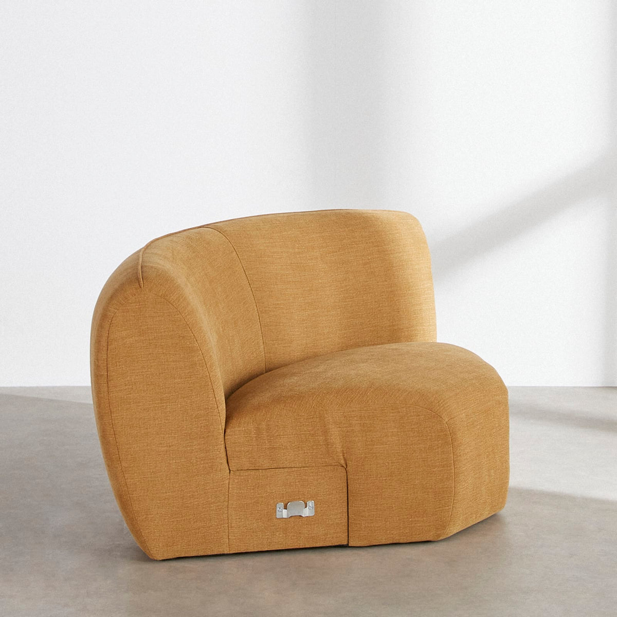 Angle Modulable en Tissu Effet Lin Ocre ocre - vue 6