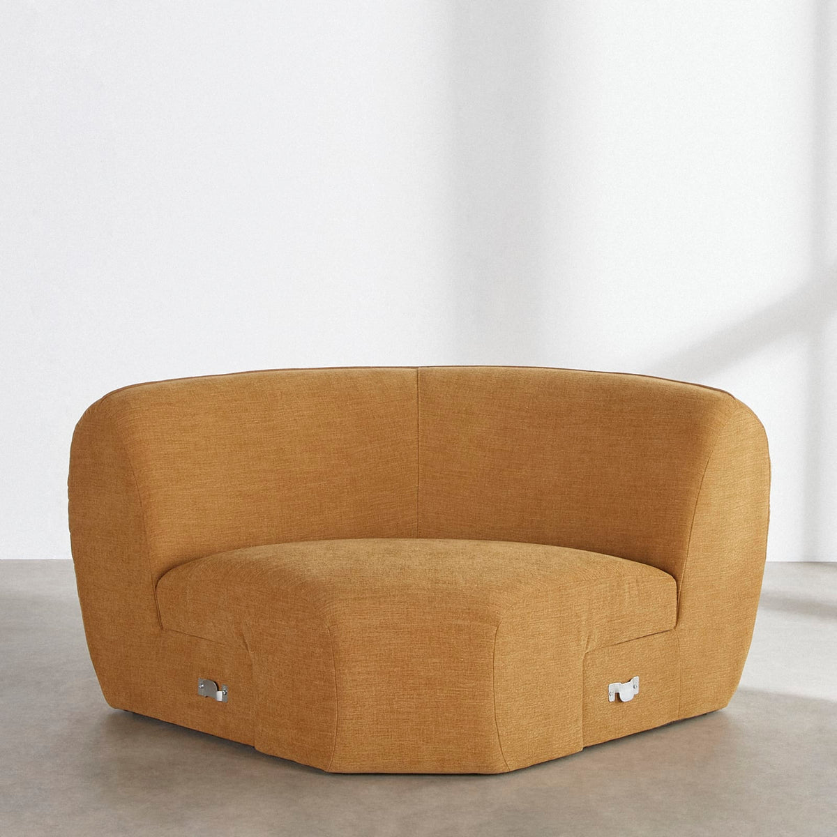 Angle Modulable en Tissu Effet Lin Ocre ocre - vue 1
