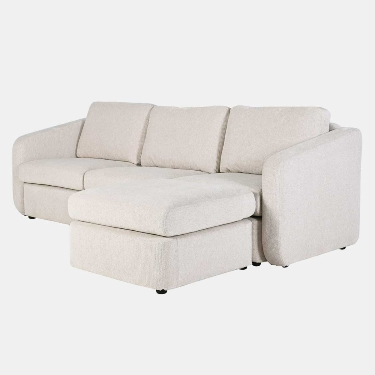Canapé 3 Places Modulable en Tissu Beige beige - vue 6