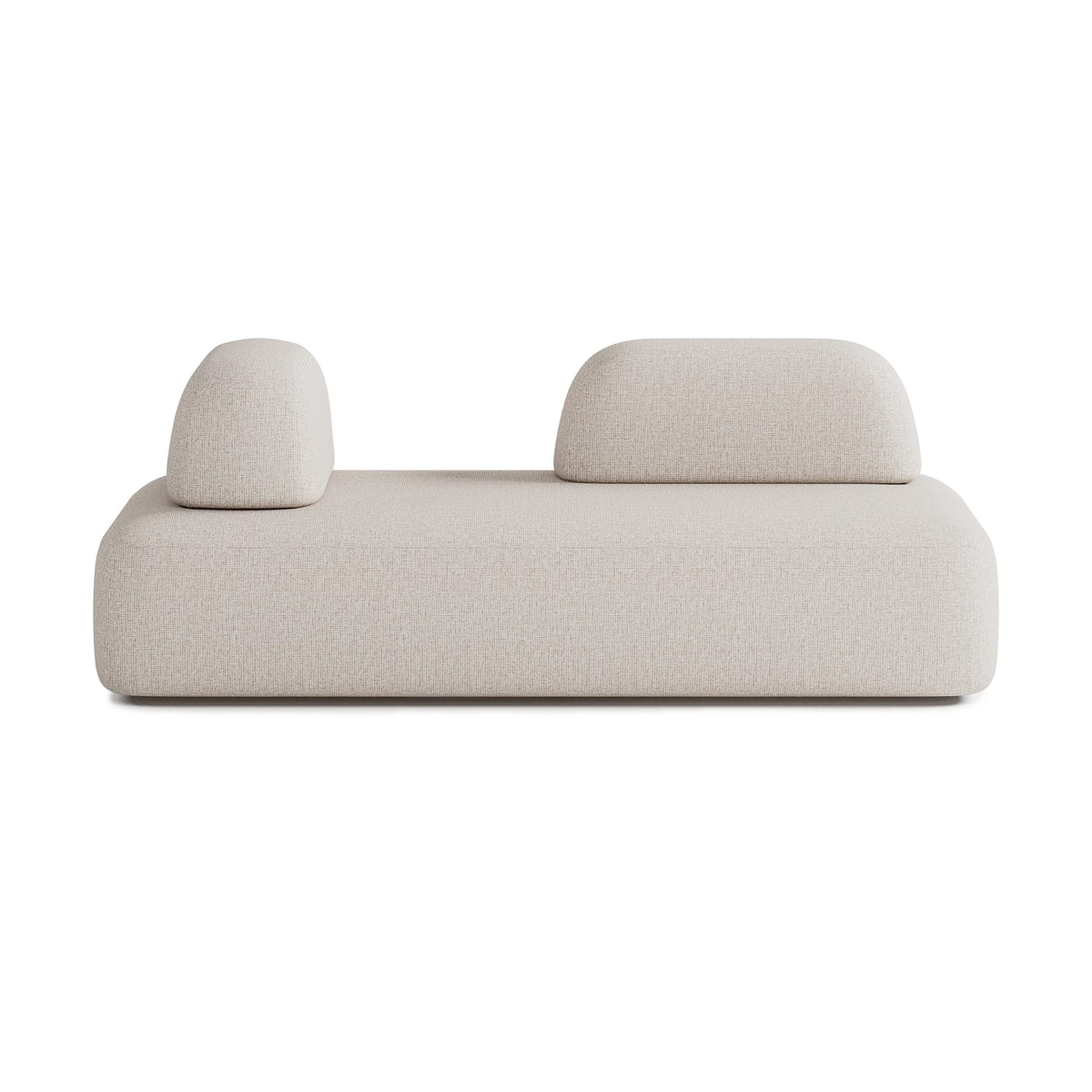 Canapé d'Angle Réversible 4 Places en Tissu Beige beige - vue 5