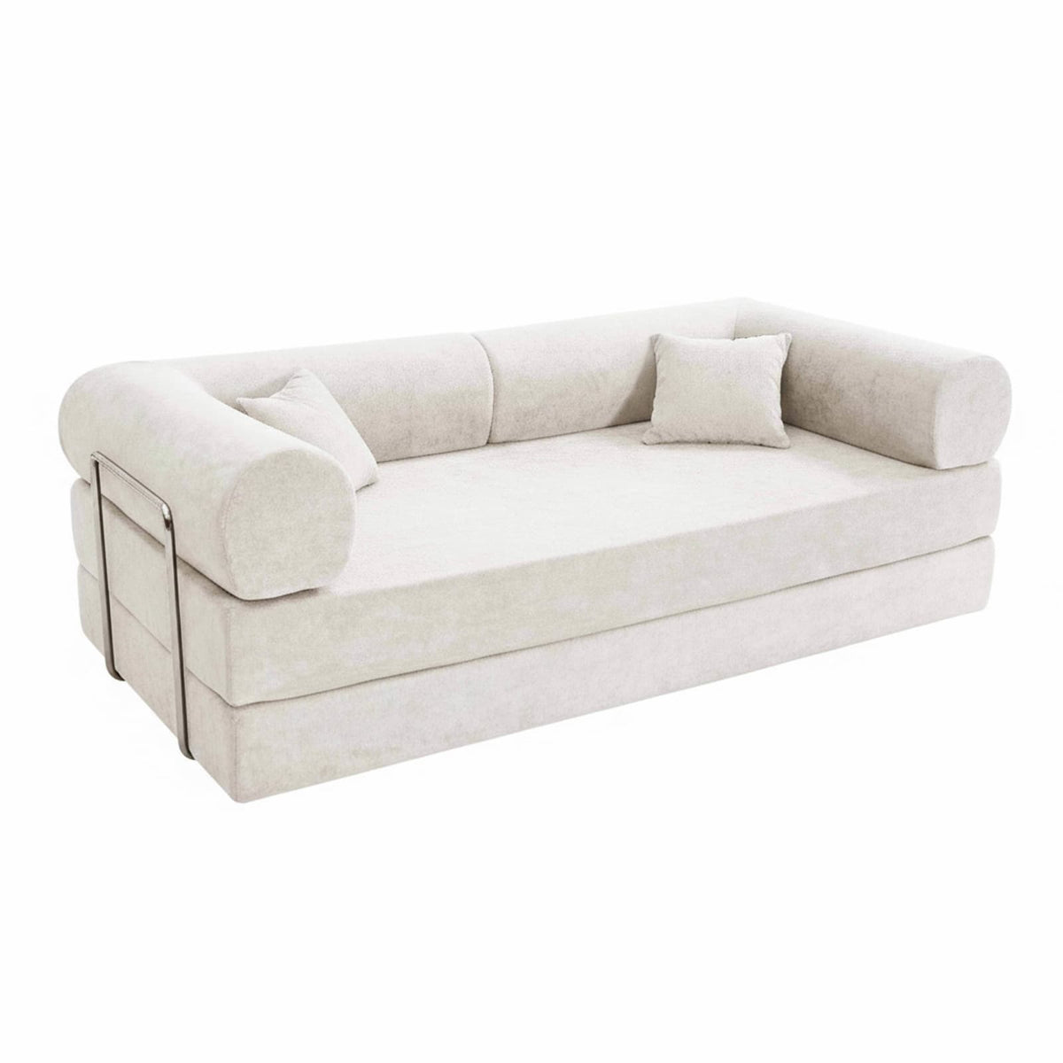 Canapé Convertible Modulable en Tissu Écru écru - vue 1
