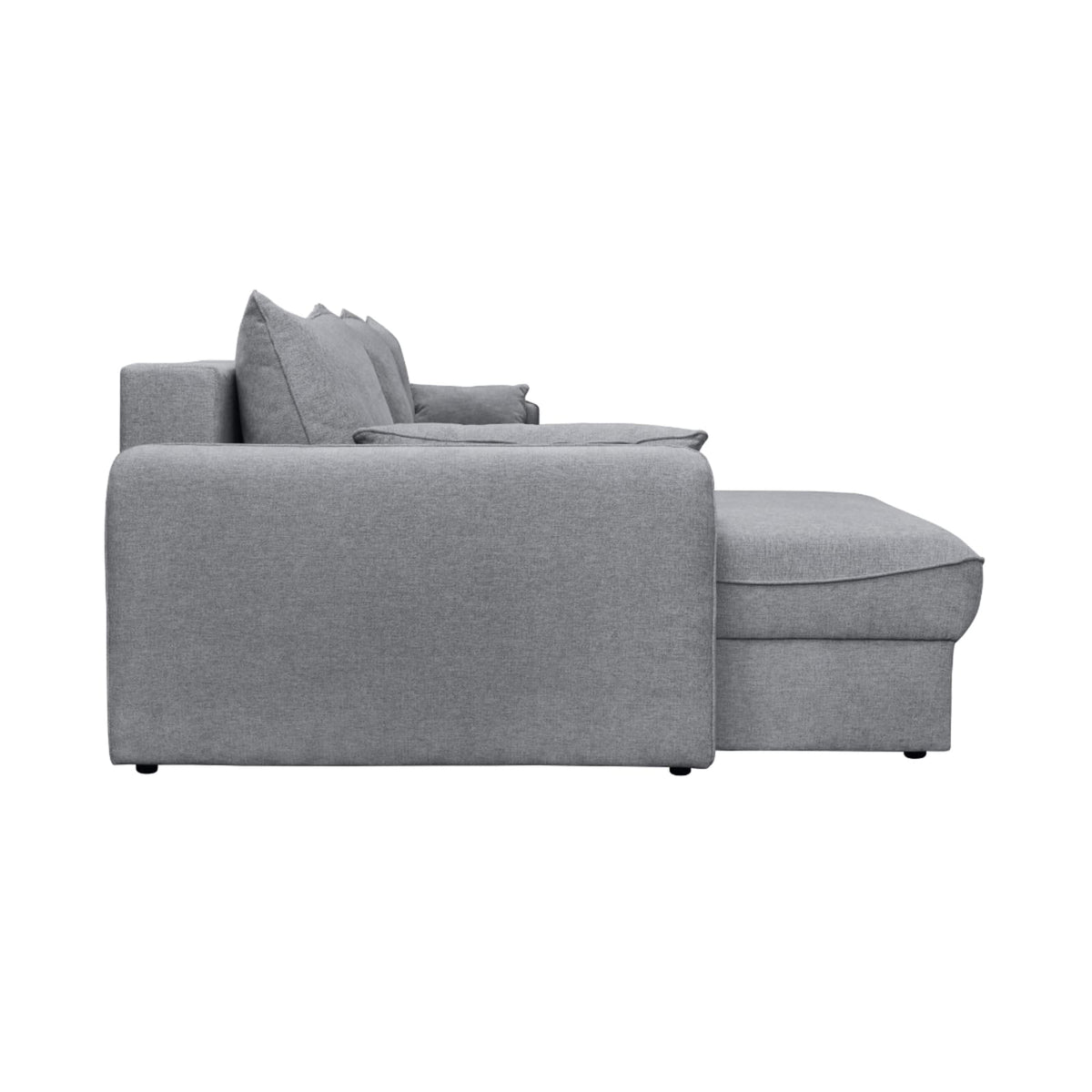 Canapé d'Angle Convertible avec Coffre en Tissu Gris gris - vue 4