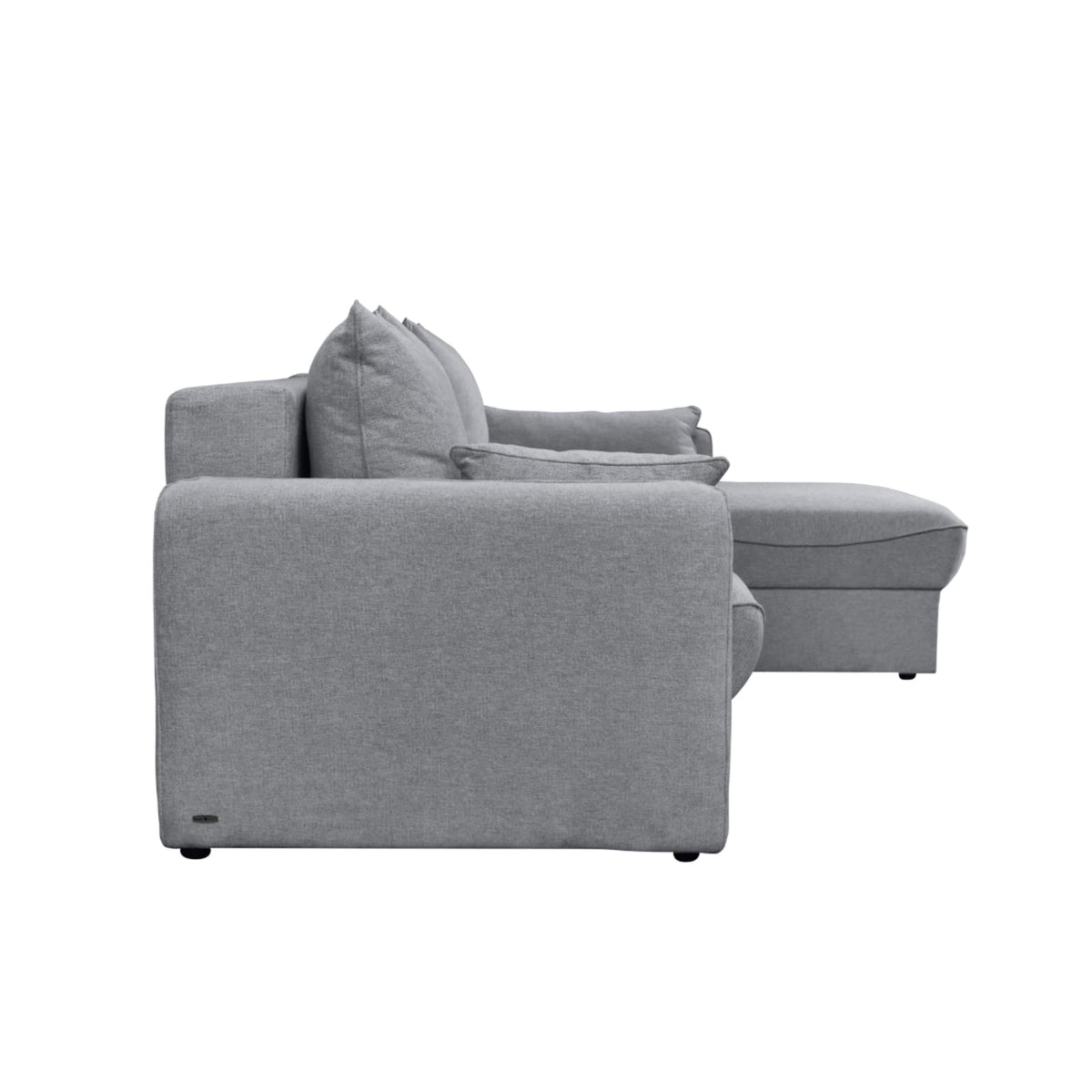Canapé d'Angle Convertible avec Coffre en Tissu Gris gris - vue 5