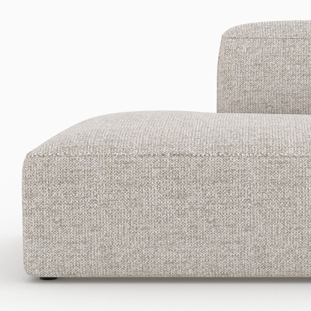 Canapé d'Angle Droit Modulable en Tissu Beige 4 Places beige - vue 3