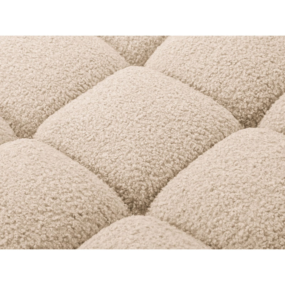 Canapé d'Angle Droit Modulable en Bouclette Sable 4 Places le sable - vue 6