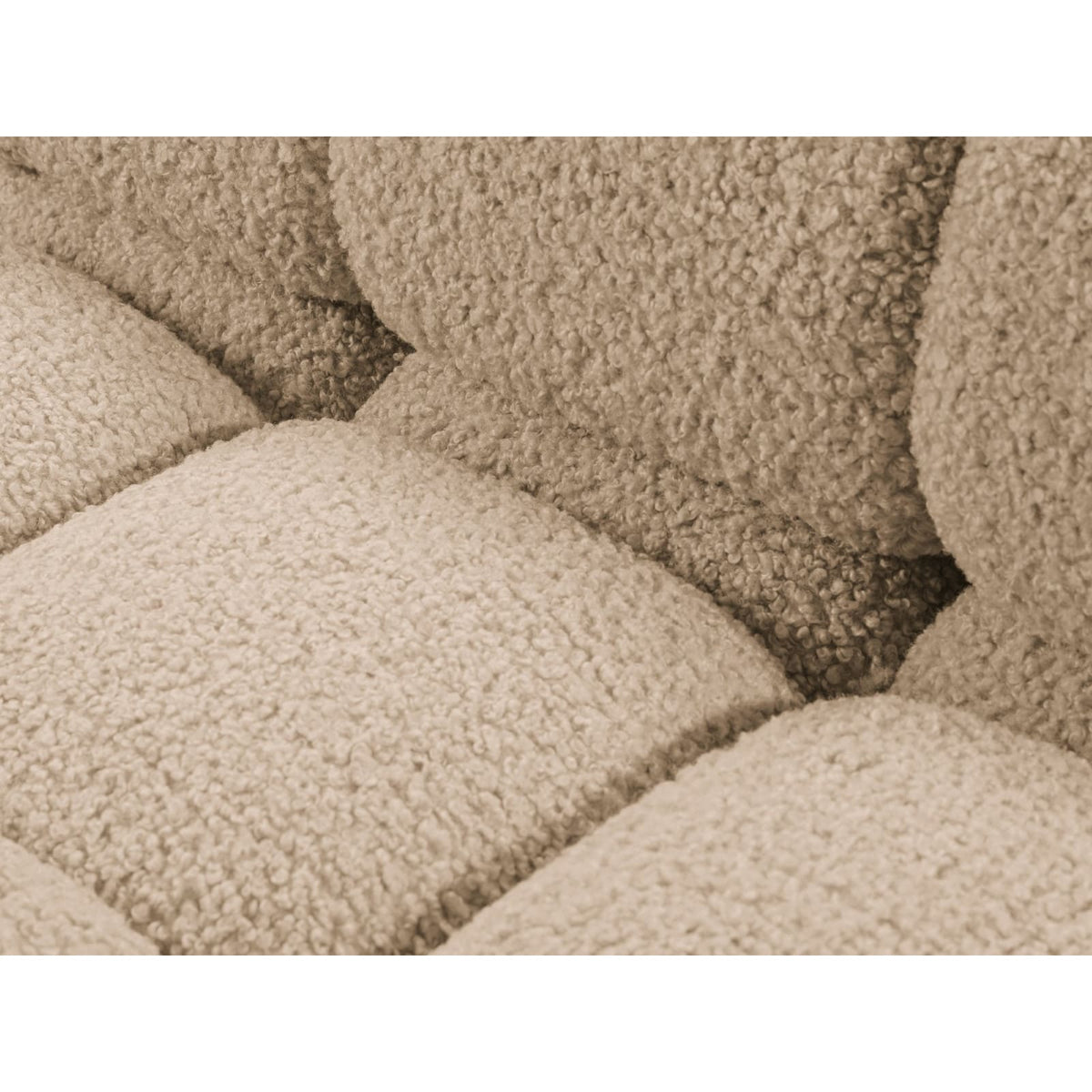 Canapé d'Angle Droit Modulable en Bouclette Sable 4 Places le sable - vue 5