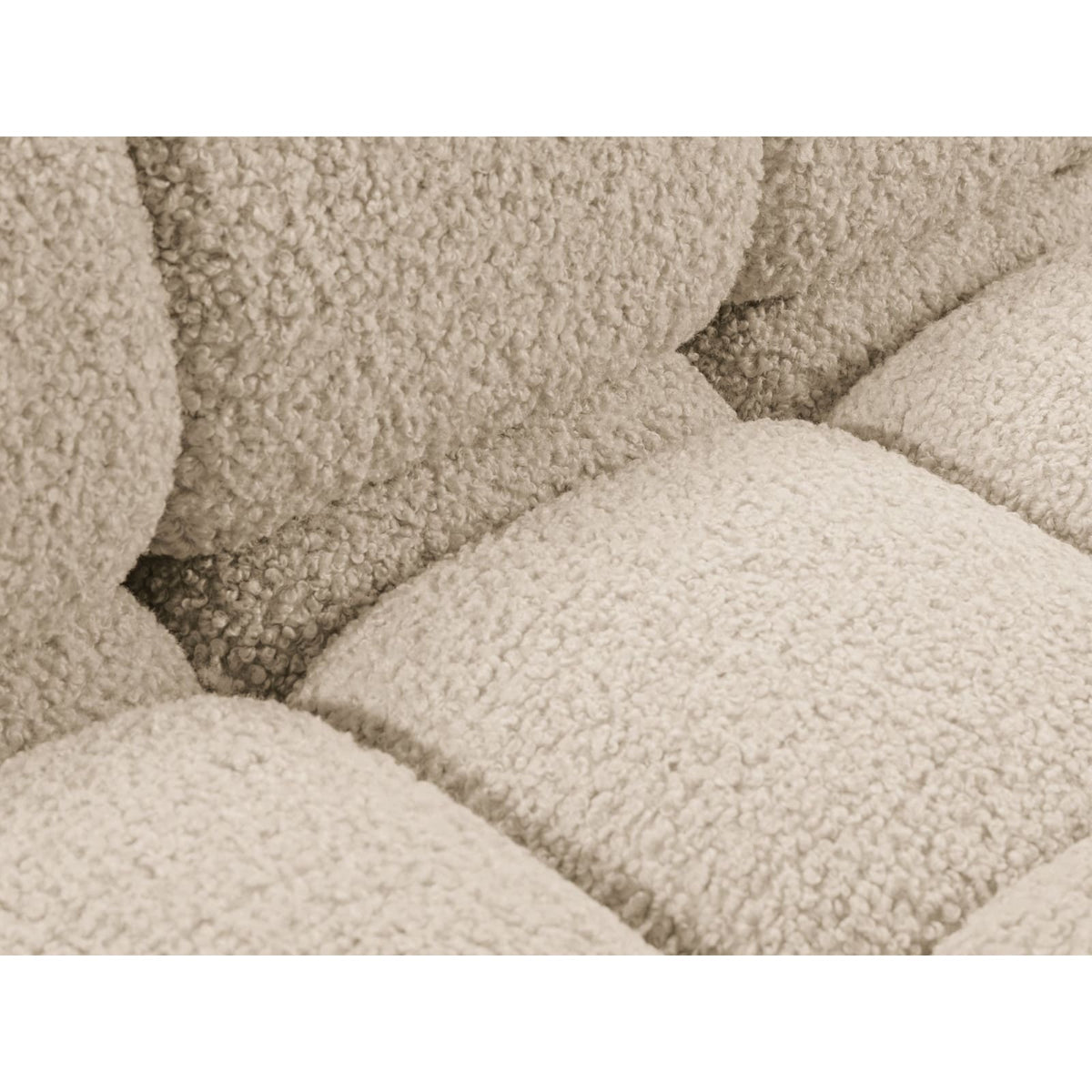 Canapé d'Angle Gauche Modulable en Bouclette Beige Clair 4 Places beige clair - vue 5