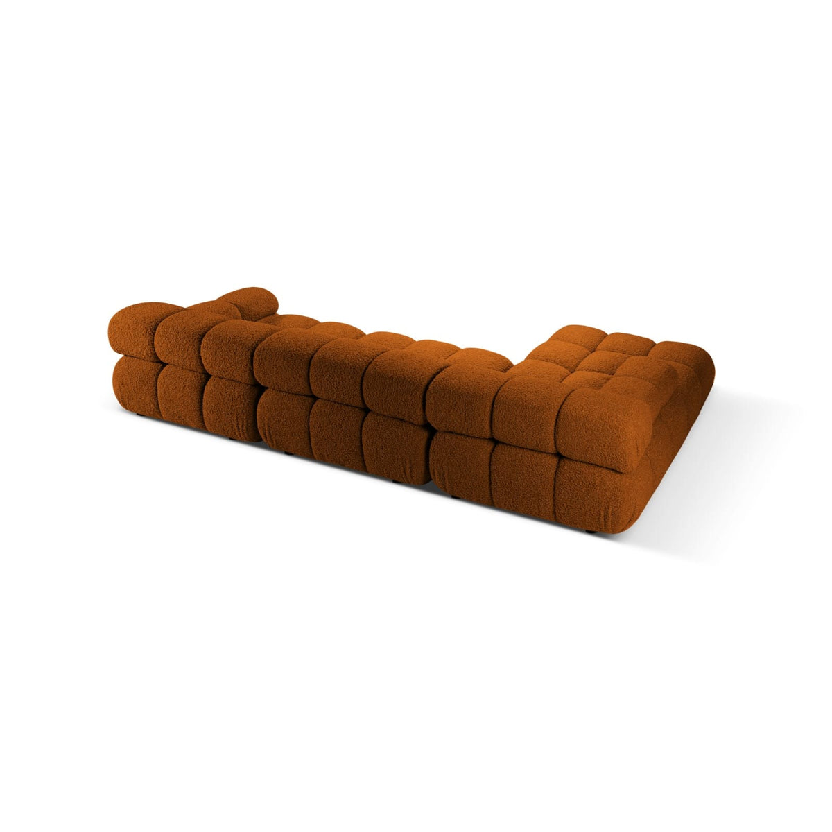 Canapé d'Angle Gauche Modulable en Tissu Bouclé Brique brique - vue 3