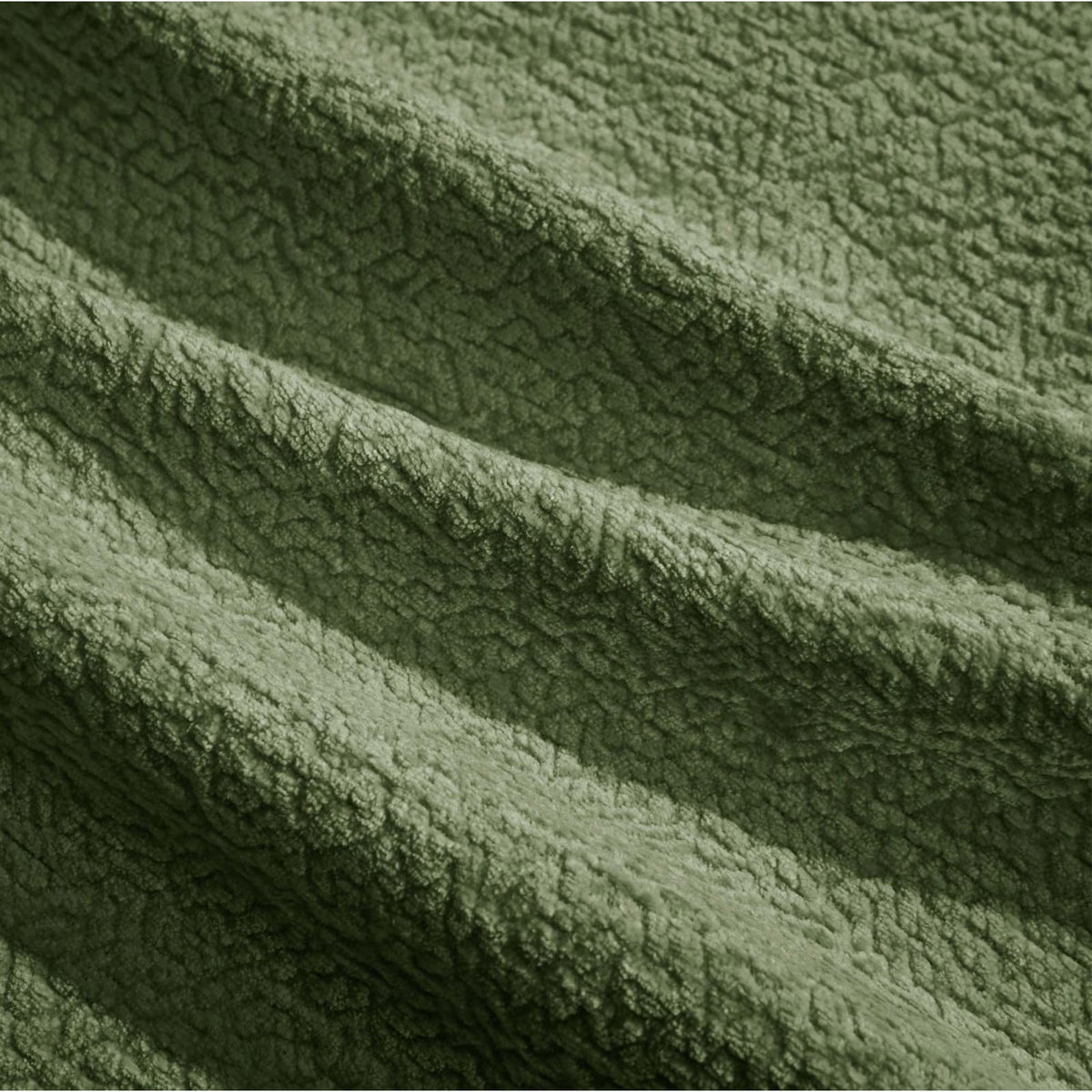 Canapé en U 3 Places en Chenille Verte avec Ottomane Mobile vert - vue 6