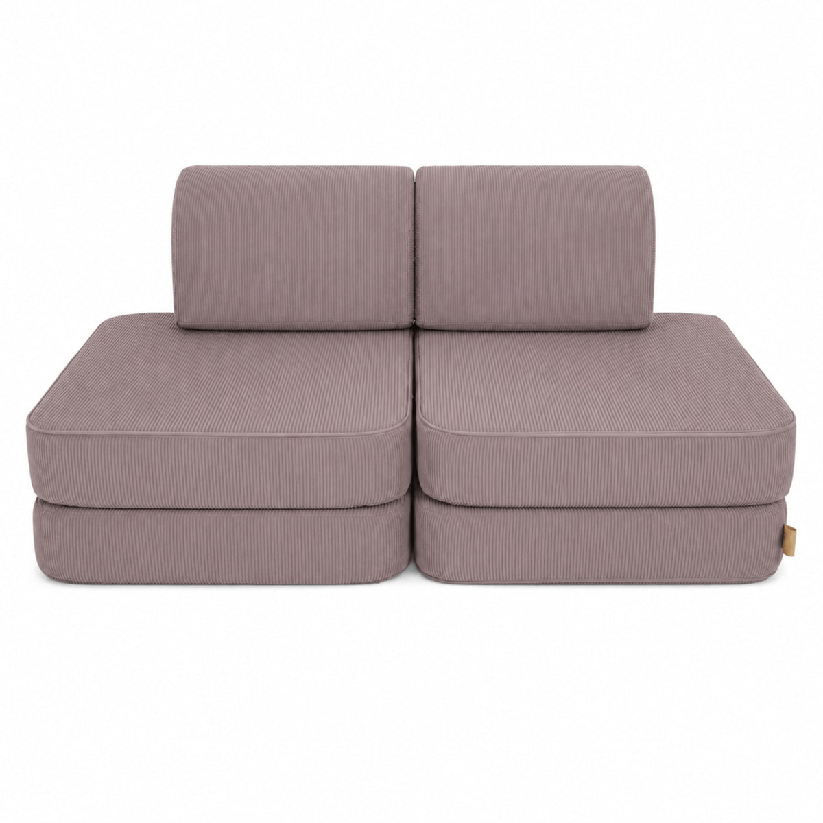 Canapé Enfant Modulable en Velours Côtelé Taupe taupe - vue 1