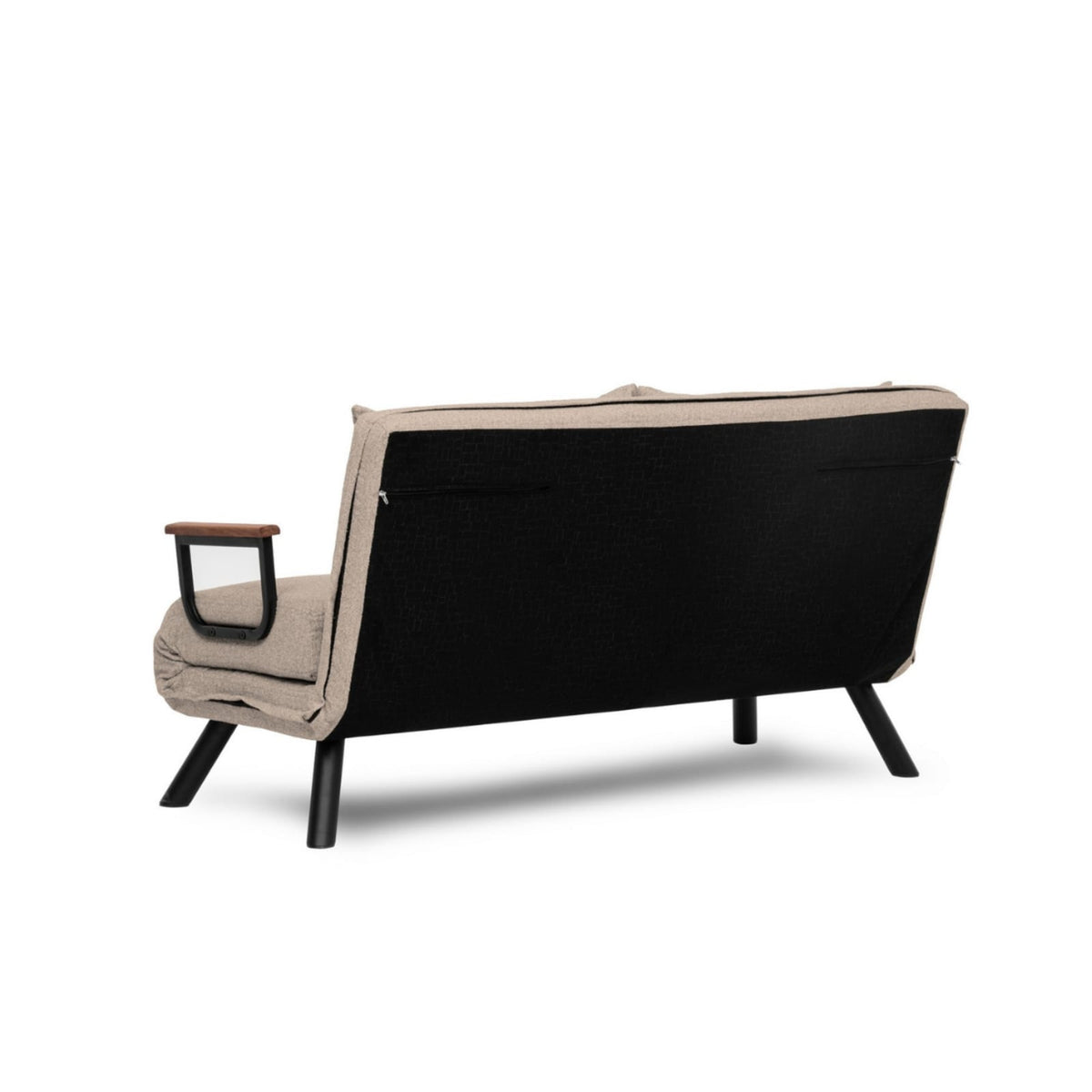 Canapé-Lit 2 Places Convertible en Tissu Beige 133 cm beige - vue 6