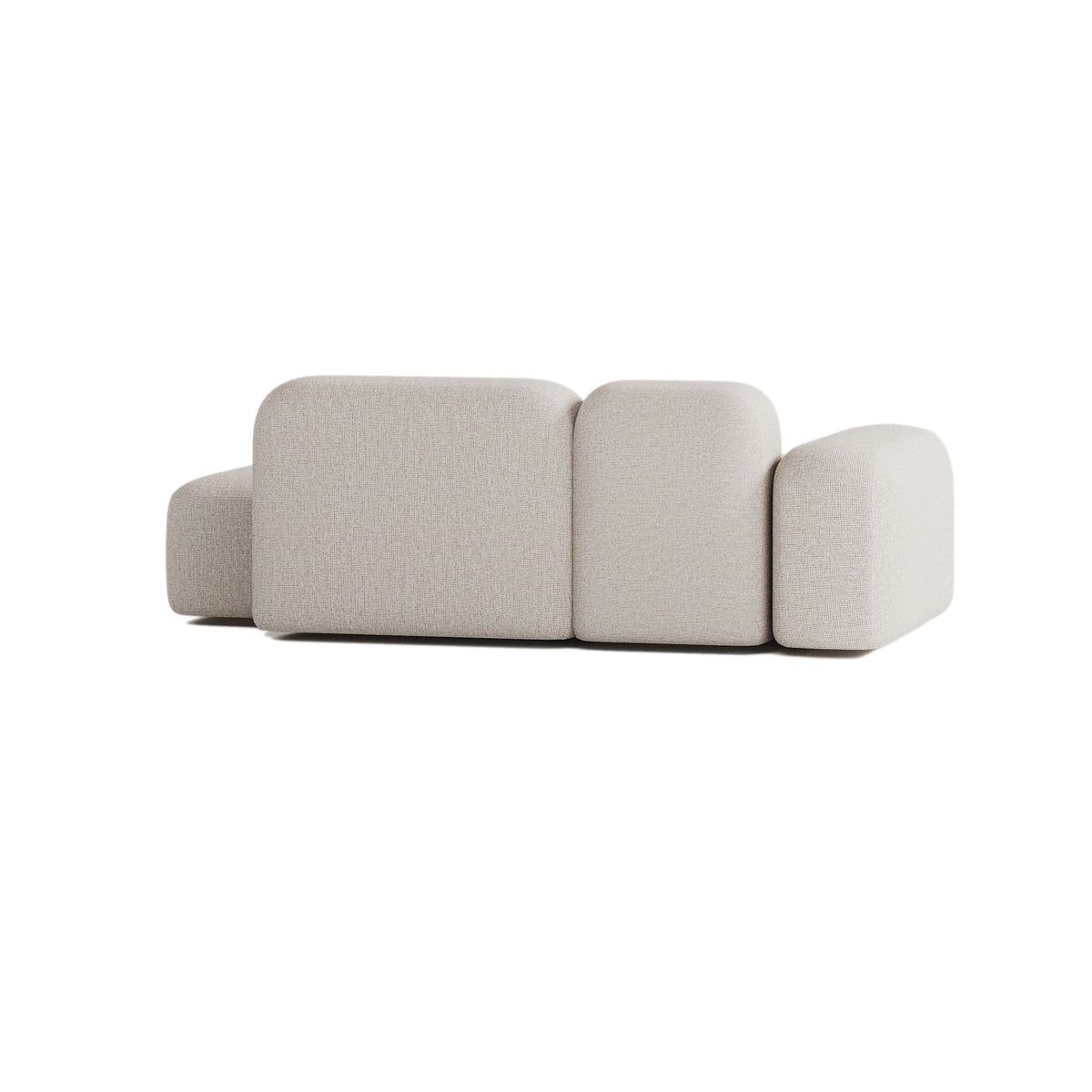 Canapé Modulable 2 Places en Tissu Beige beige - vue 3