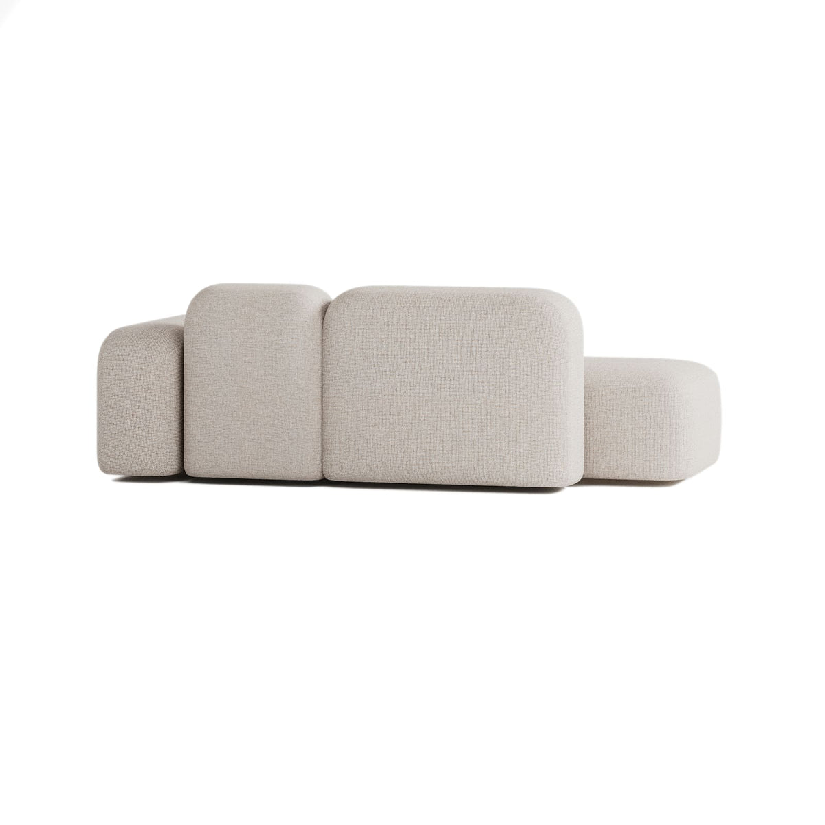 Canapé Modulable 2 Places en Tissu Beige beige - vue 3