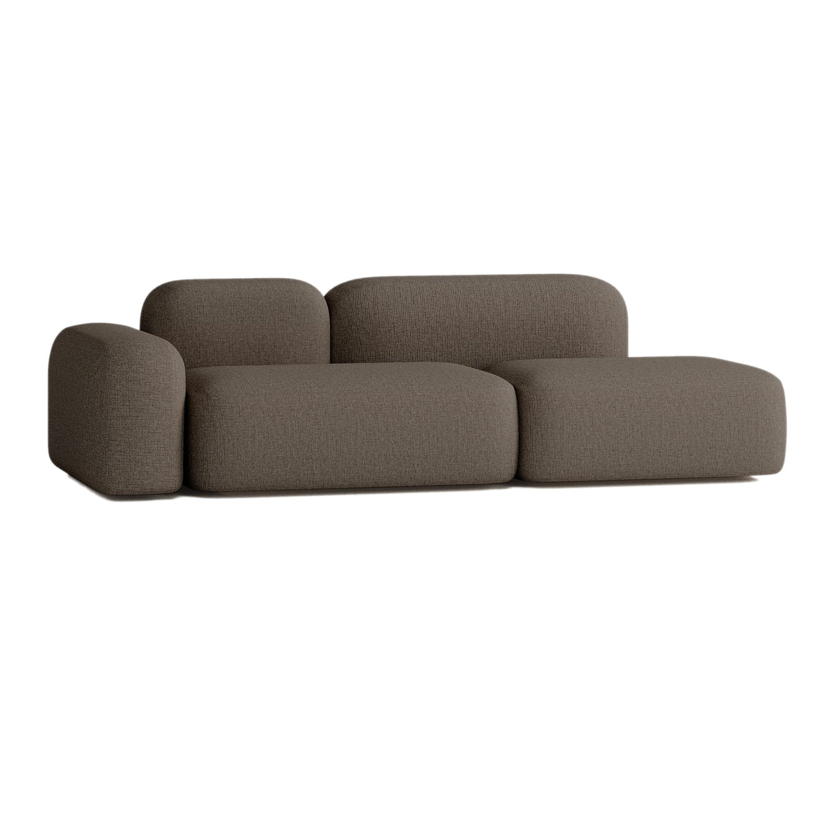 Canapé Modulable en Tissu Marron 3 Places marron - vue 2