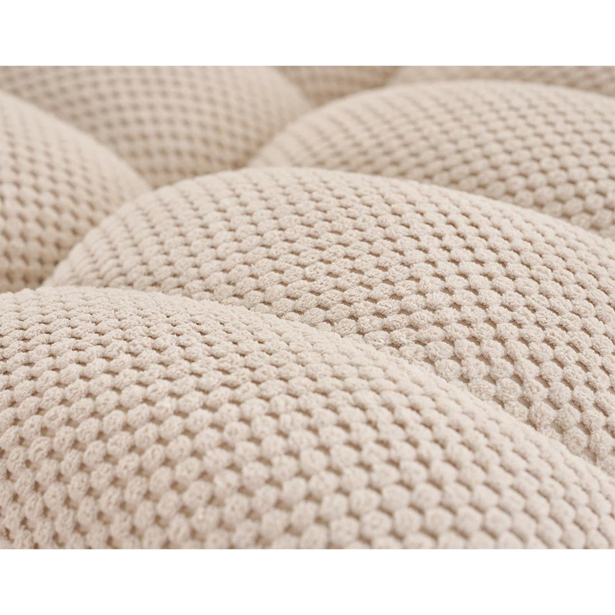 Canapé Modulable 4 Places Angle Réversible en Velours Texturé Beige beige - vue 6